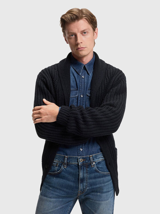 Плетена жилетка BECKHAM x BOSS от вълна и кашмир - 1