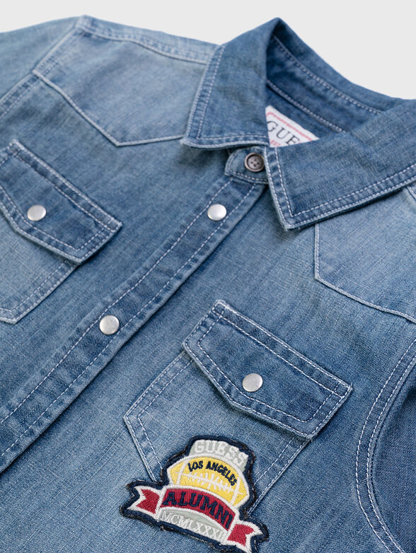 Denim shirt with patches - 4