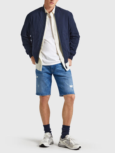 Denim shorts with washed effect - 4