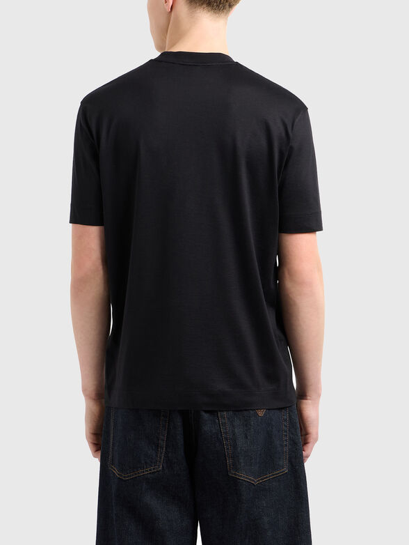 T-shirt with logo embroidery in black - 3