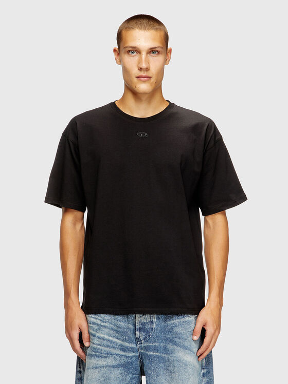 Тениска от памук с лого детайл - 1