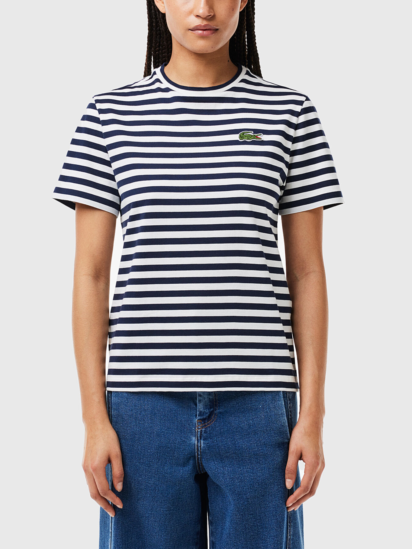 Cotton striped T shirt brand LACOSTE Globalbrandsstore en