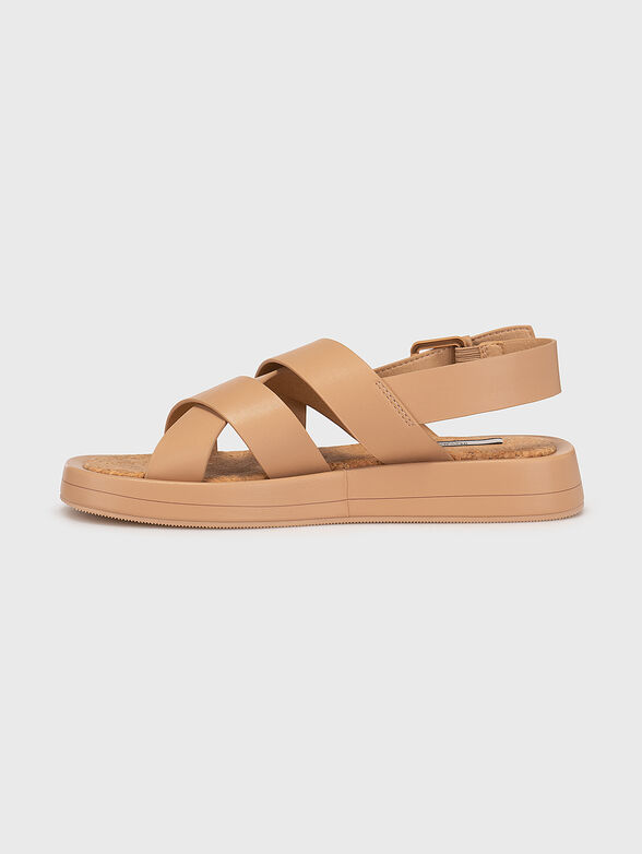 SUMMER BLOCK beige sandals in eco leather - 4