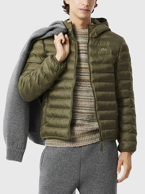 Quilted jacket with hood - 1