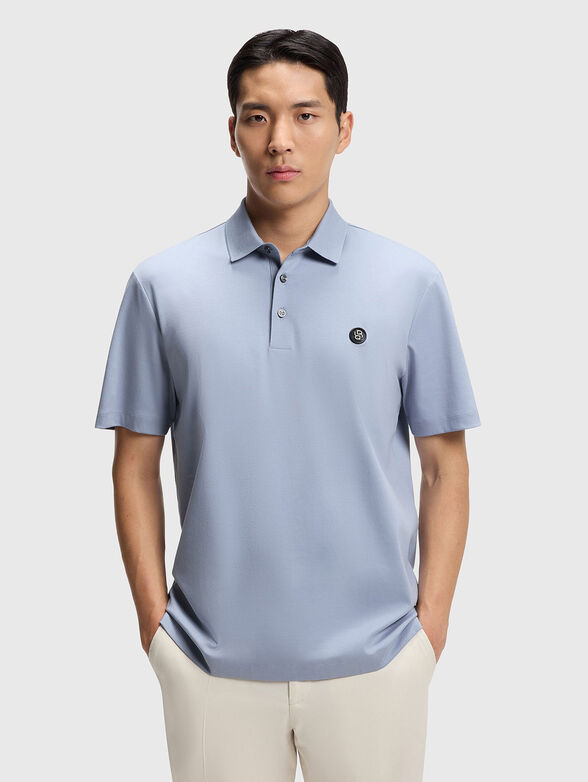 Short sleeved cotton polo shirt - 1