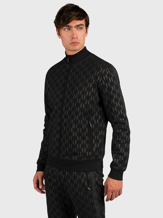 Суитшърт с монограмен лого принт - 1