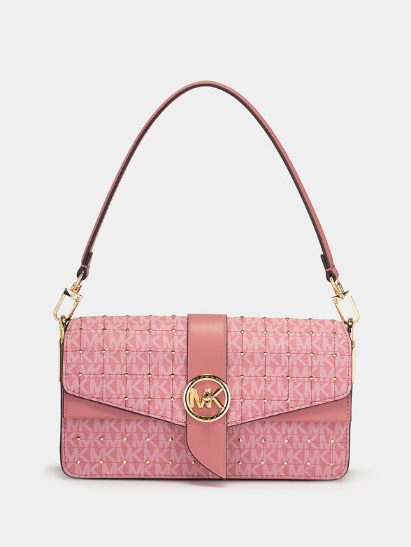 Shoulder bag with monogram logo print - 1