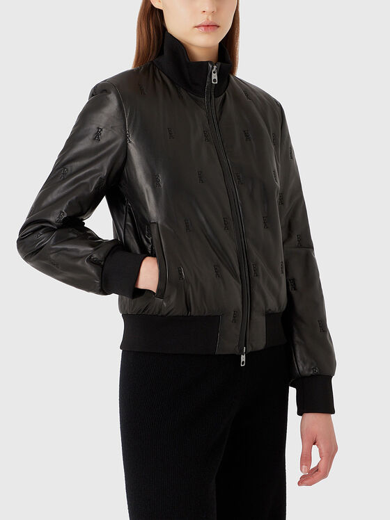 Leather bomber jacket - 1