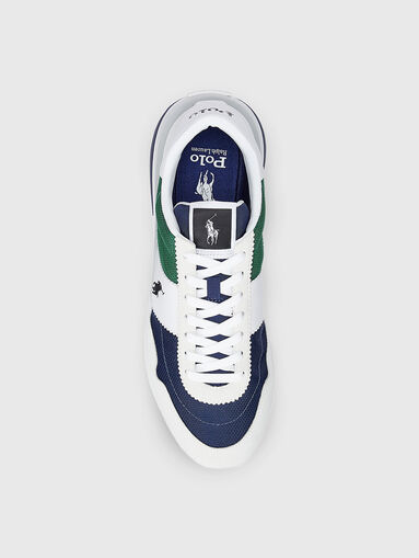 Sports shoes with contrasting panels and logo - 5