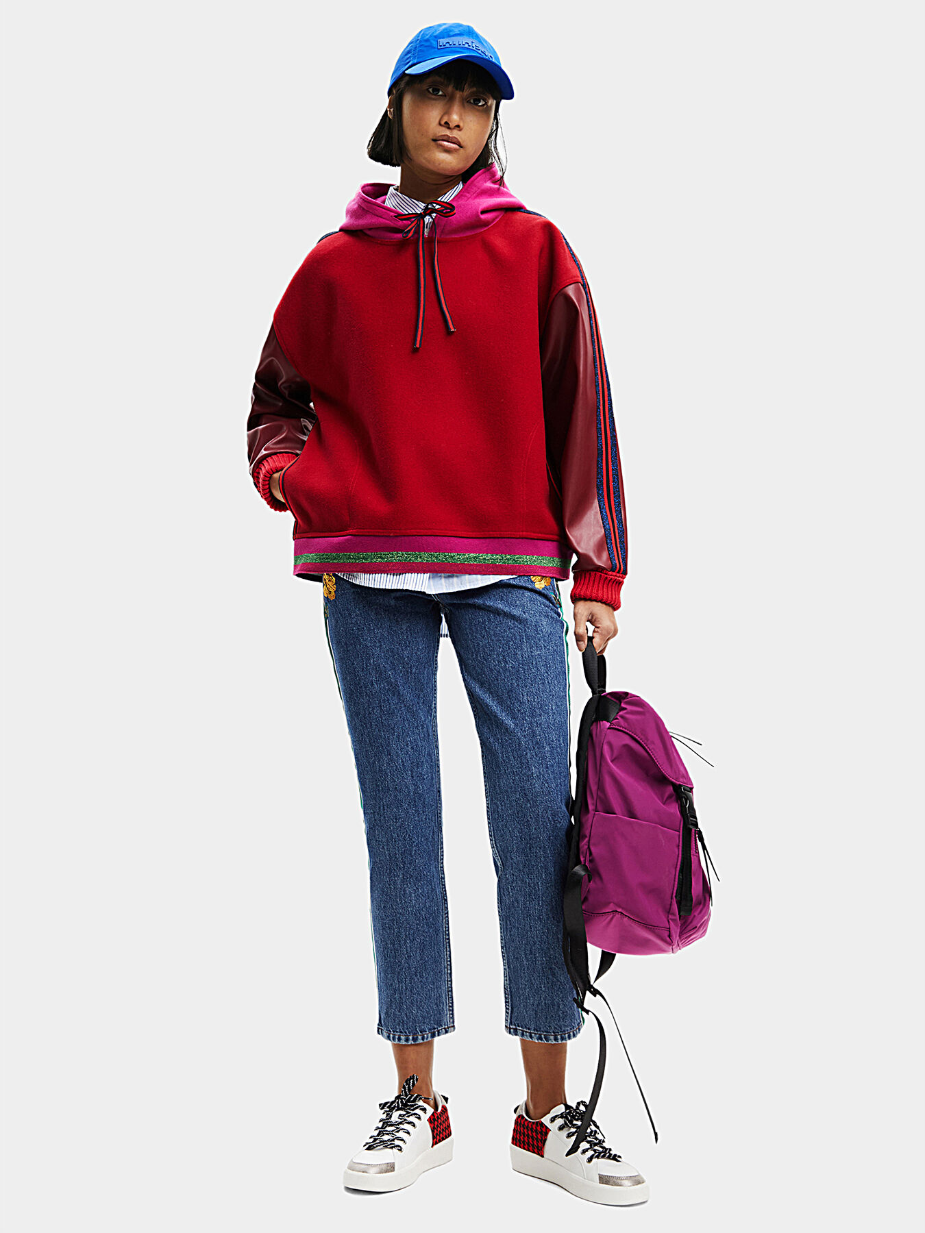 SHARON hybrid hooded sweatshirt brand DESIGUAL Globalbrandsstore en