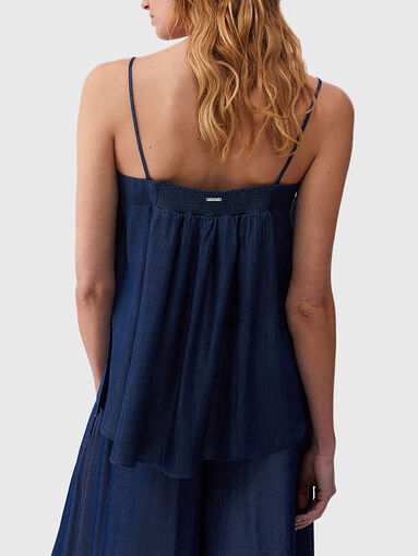 Denim top with embroidered appliqu&eacute;s - 3