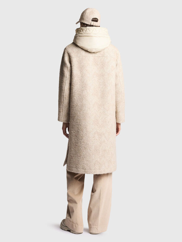 Wool blend coat with herringbone pattern - 2