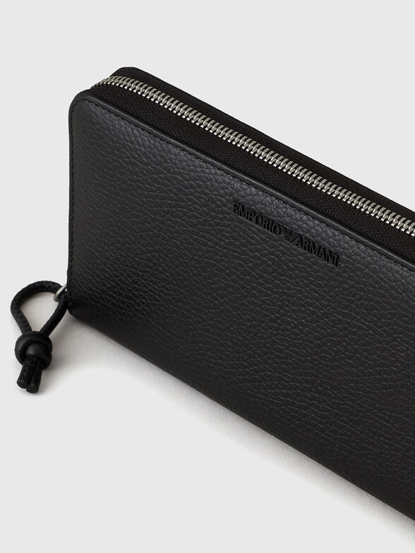 Black leather wallet - 3