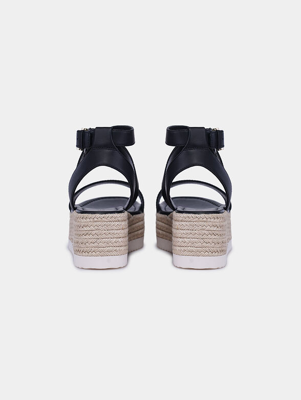 LOWRY Black leather sandals - 3