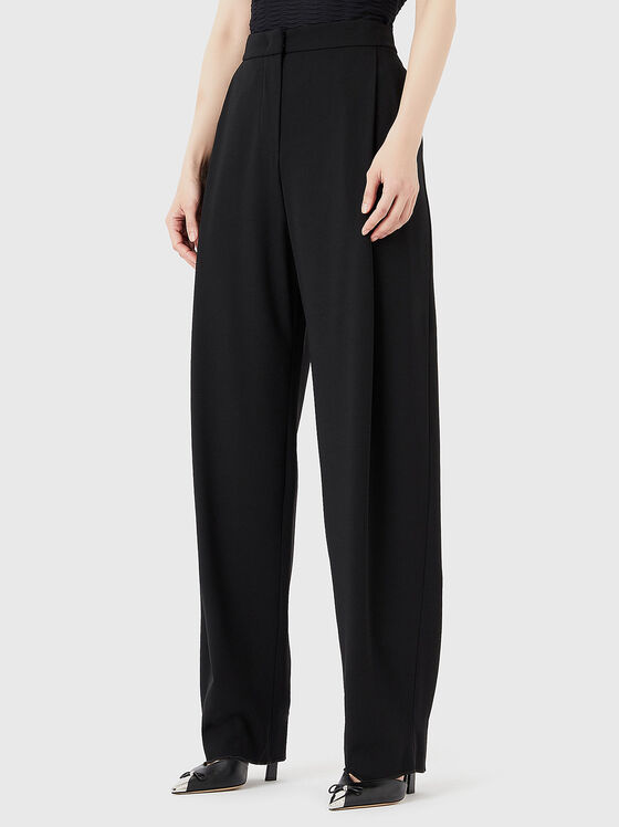 High waisted wool trousers - 1