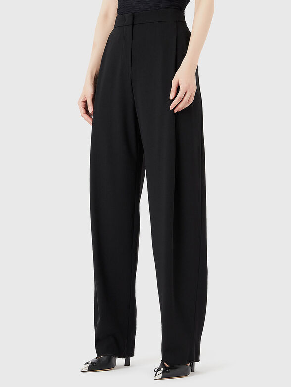High waisted wool trousers - 1