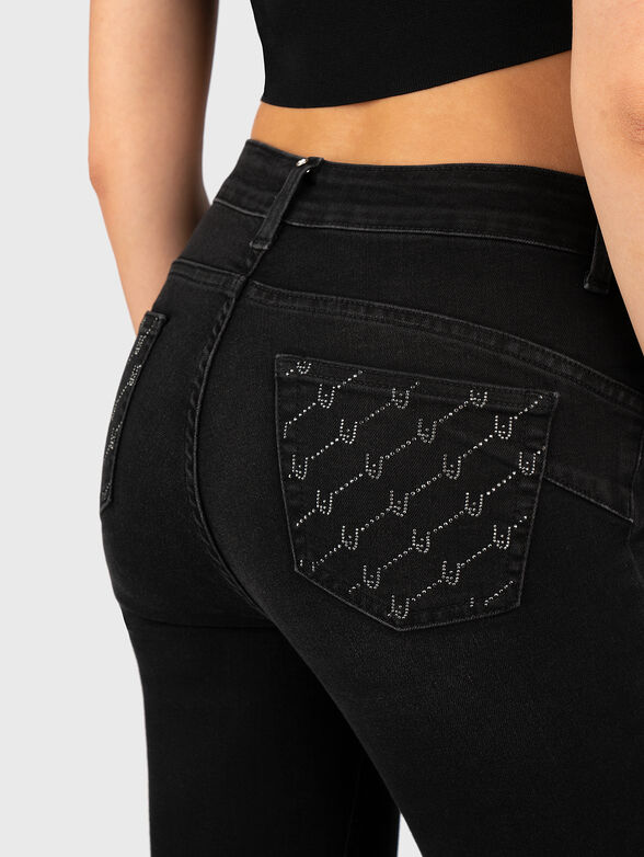 Slim jeans with rhinestones - 3