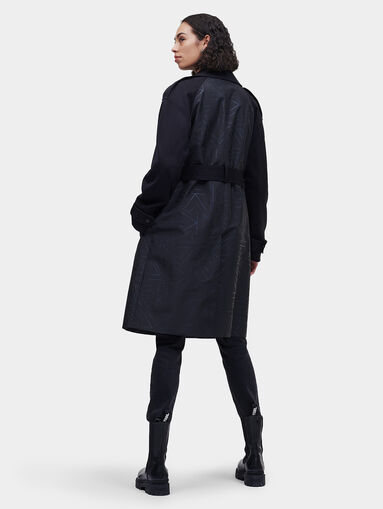 Black trench with print and belt - 3