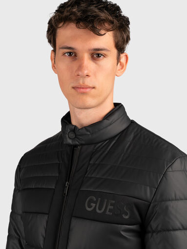 Quilted jacket with logo accent - 4