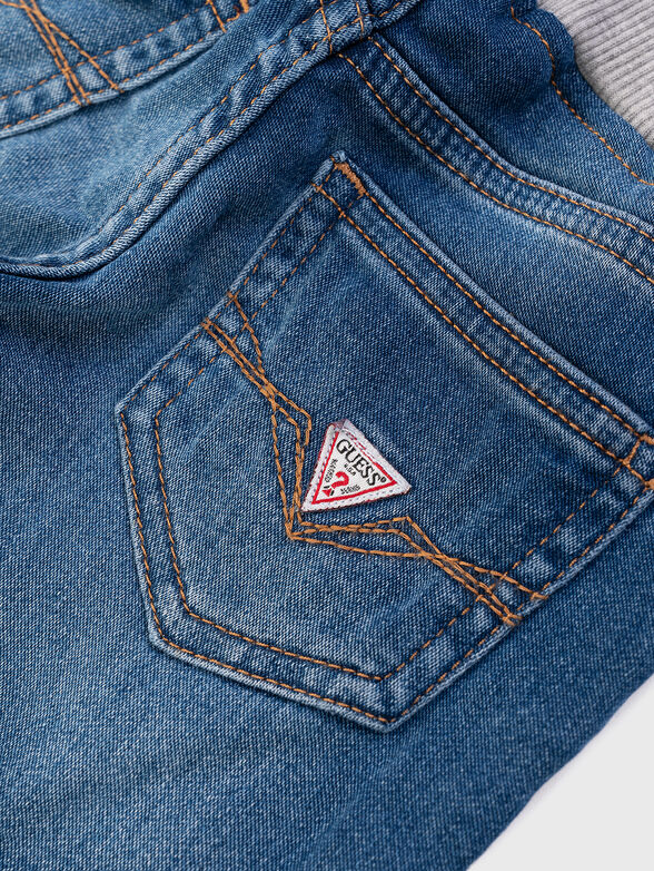 Blue jeans with embroidery - 3