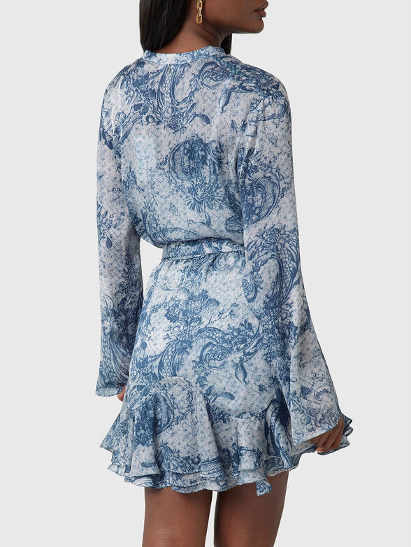 Mini dress with floral motifs - 3