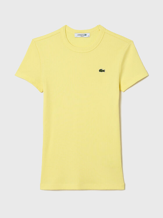 Жълта тениска с овално деколте - 1
