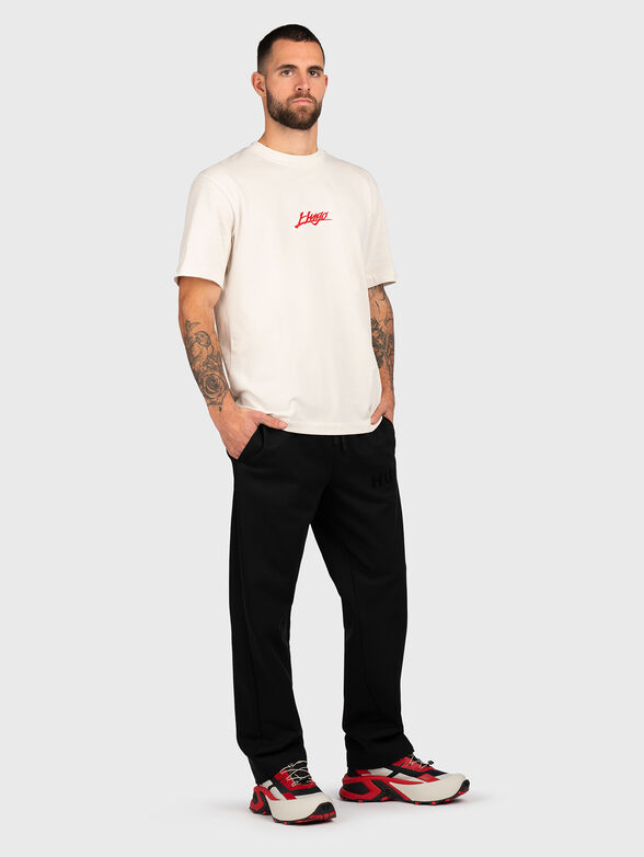 Cotton sports trousers with logo - 4