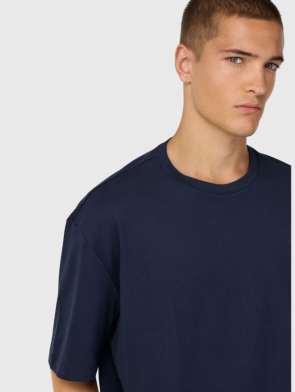 Dark blue T-shirt with logo detail - 4