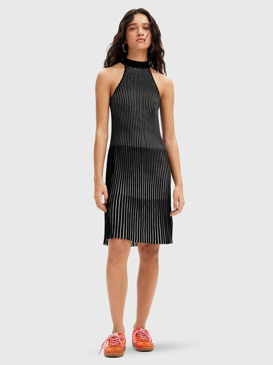 Black knitted dress - 1