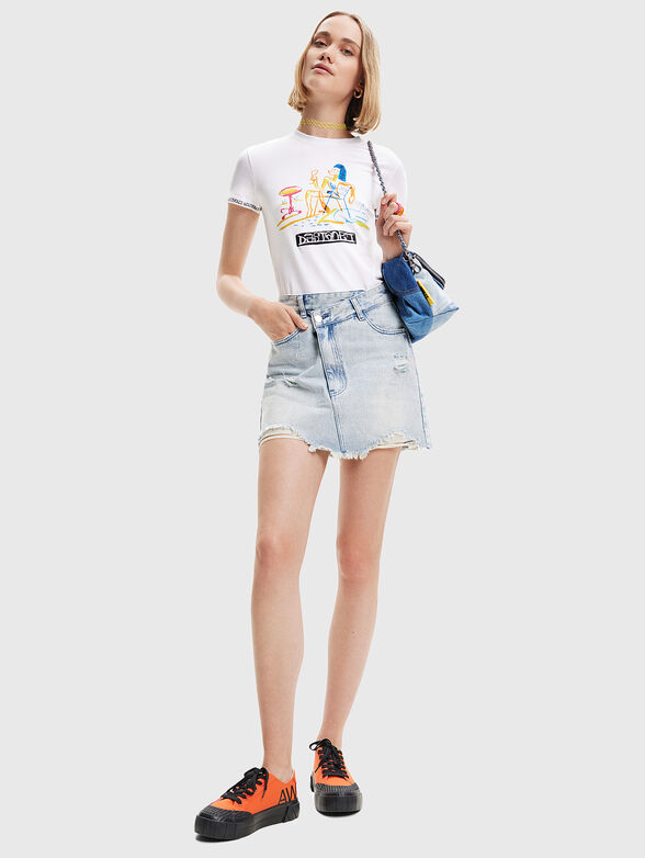 TATUM denim skirt with choppy details - 4