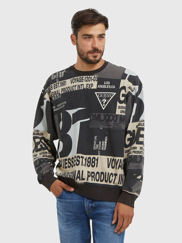 Cotton sweatshirt with print - 1