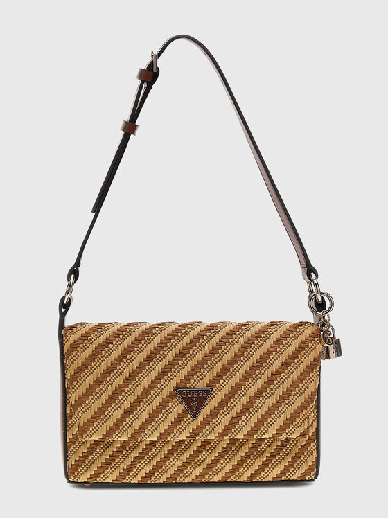 SIMONA shoulder bag with woven texture - 1