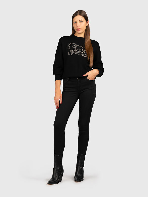 LAURA sweater in black with logo - 2