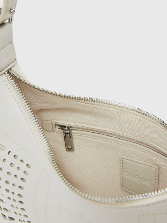 Eco leather hobo bag with perforation - 6