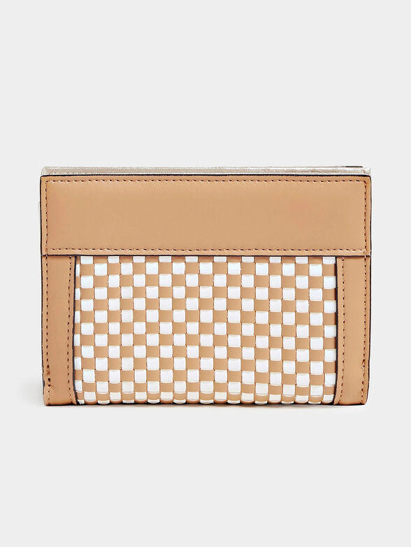 KATEY wallet in beige and white color - 2