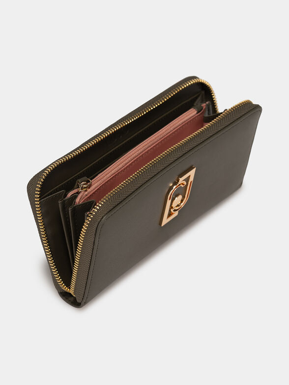 Beige purse with golden logo detail - 3