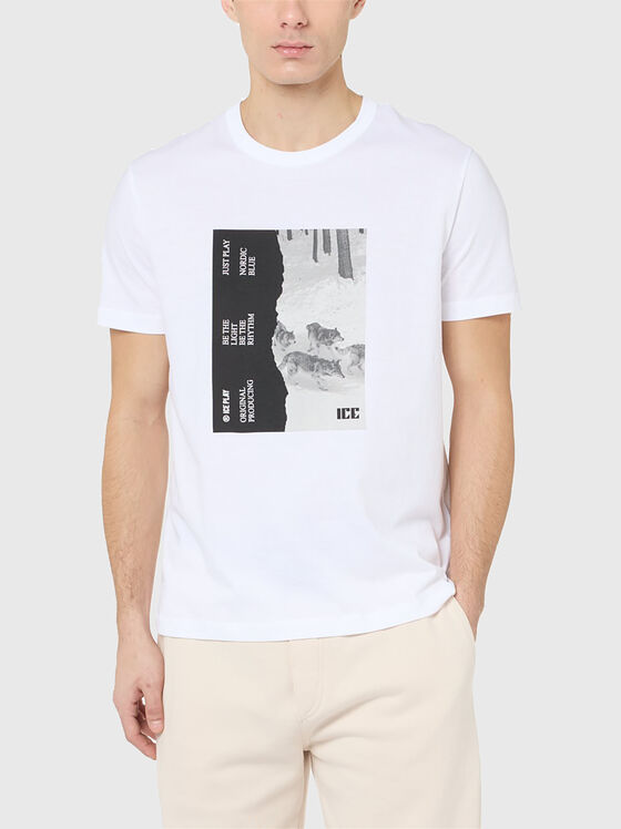 Printed white T-shirt - 1