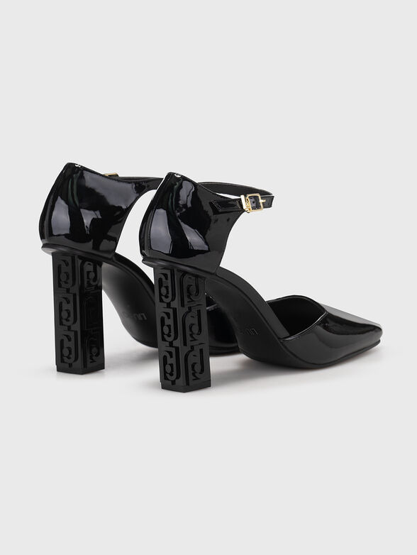 JENNIFER 02 black shoes with accent heel  - 3
