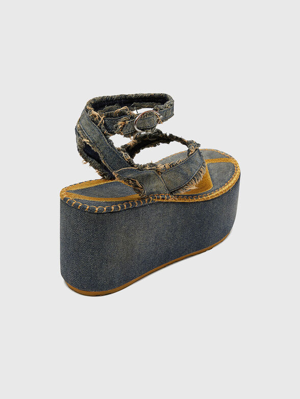 Platform sandals with a bleached effect  - 4