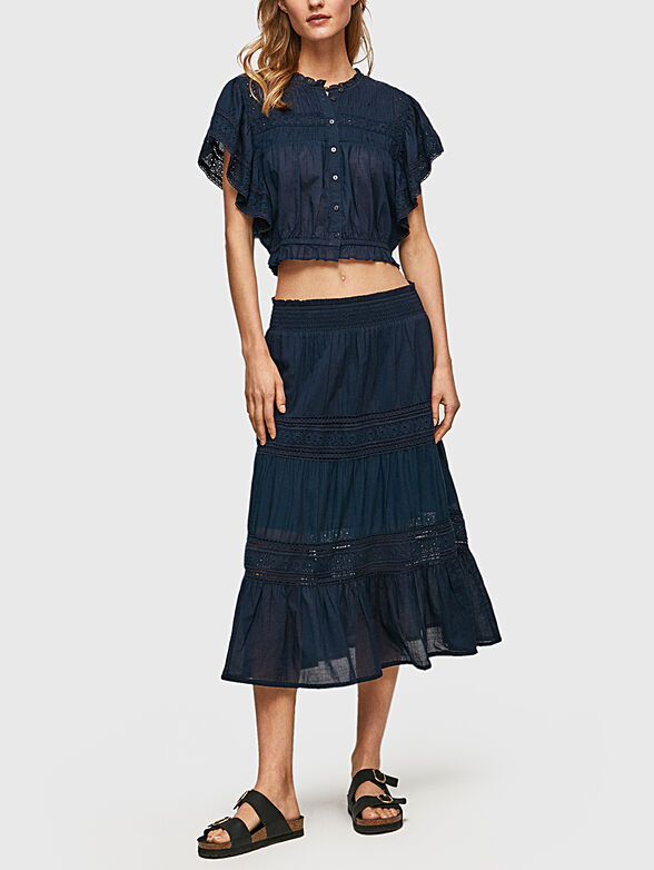 PELIA cotton blue skirt - 4