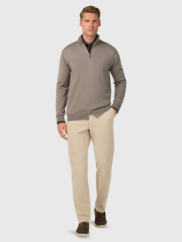 Wool cardigan with zip - 2