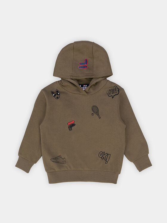 Суитшърт BAKERSIELD с качулка и бродерии - 1