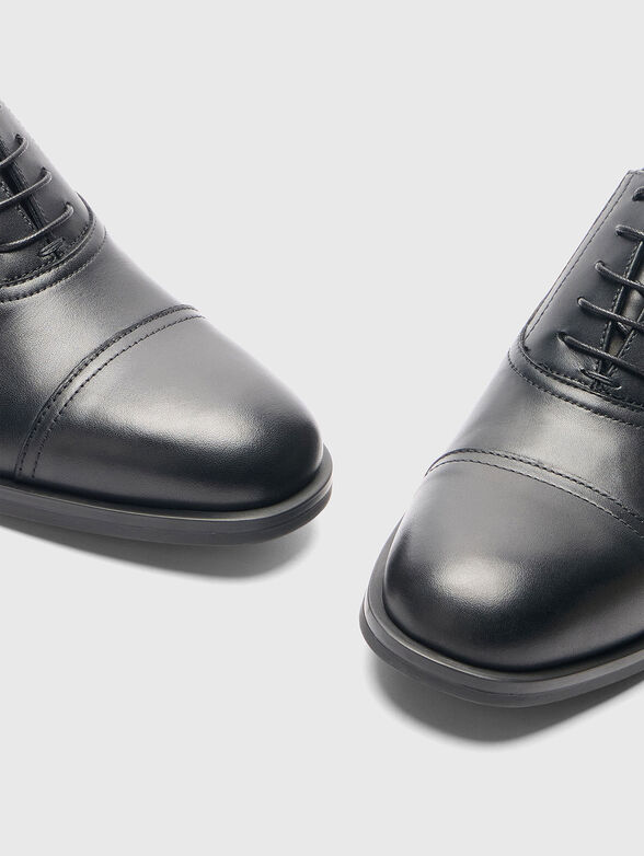 Black leather Oxford shoes - 5