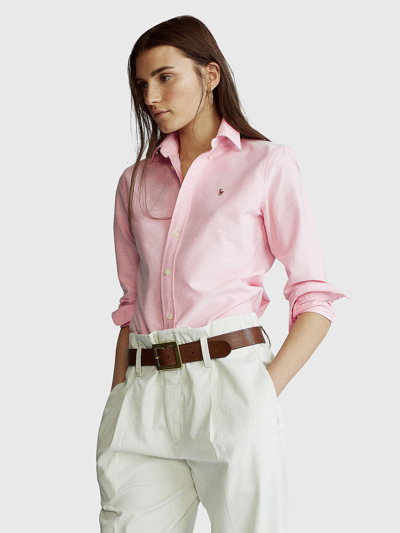 Logo detail shirt in pink brand POLO RALPH LAUREN Globalbrandsstore en