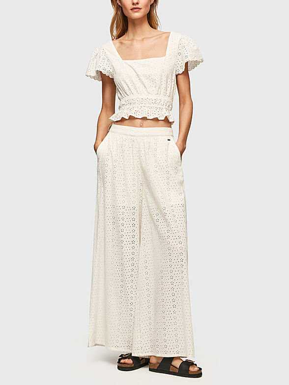 PATS white pants  with wide leg - 4