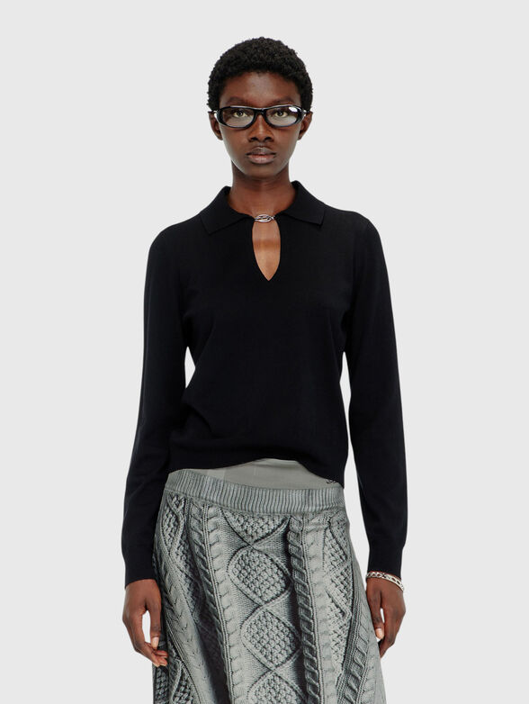 Cotton and silk sweater - 1