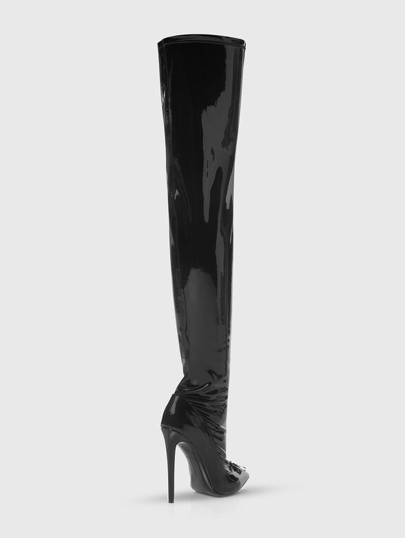 Leather boots with metal accent  - 3