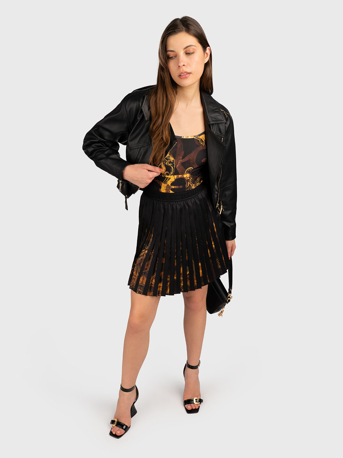 スカート VERSACE JEANS COUTURE Woman Skirt Black 76HAE810NS401 G89 Skirt G89 Versace Jeans Couture - Le Follie Shop