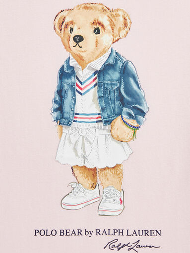 Polo Bear printed pink T-shirt - 5