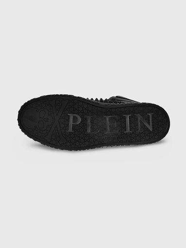 High leather shoes with eyelets - 4